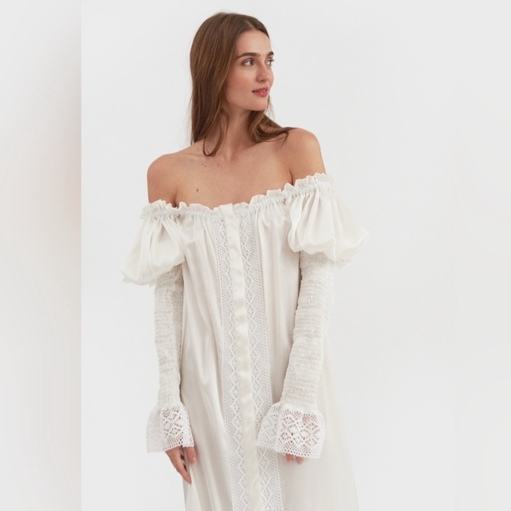 NWOT Sleeper Opera 100% silk dress, small